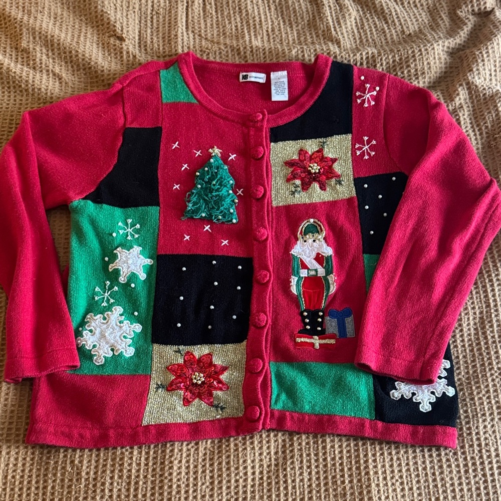 Festive vintage  Patchwork Cardigan